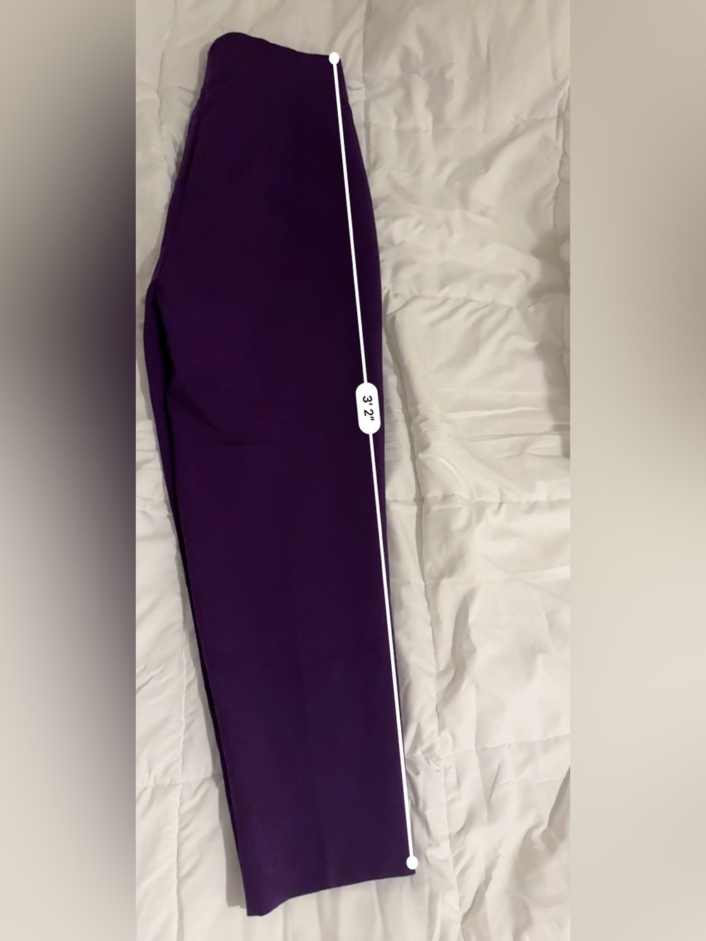 Zara High-Waist Purple Cropped Tapered Pants - Picture 6 of 7